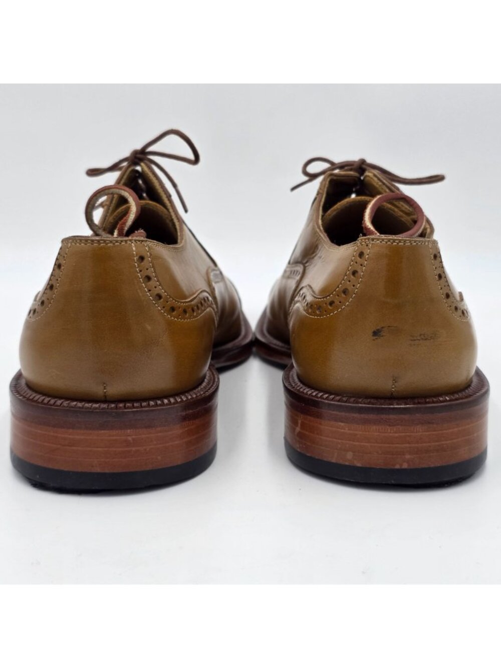 Vintage Alligator Mens 11M Taupe Brown David Eden Exotic Leather Dress Shoes - Picture 9 of 15